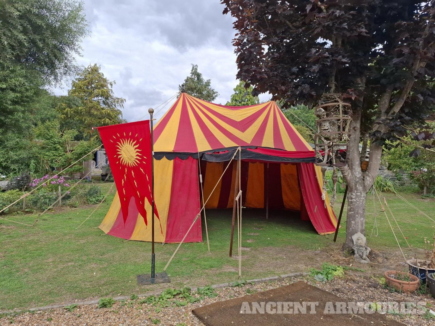 (Coco) 20ft Red and Gold  - Burgundian Tents -  Ancient Armouries