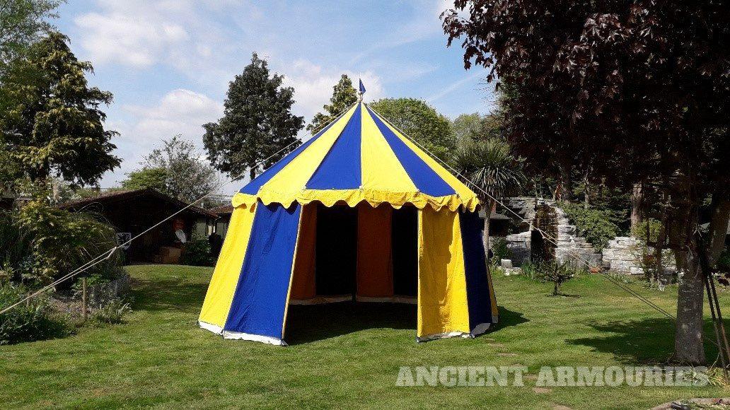 (Cliff x 2) Blue and Yellow Large 18ft  - Large Pavilion Tents -  Ancient Armouries