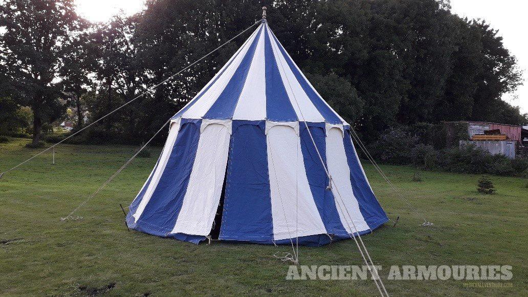 Blue and White 17.5  - Large Pavilion Tents -  Ancient Armouries