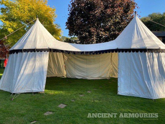 Double Pavilion with Black Trim  - Grand Pavilion Tents -  Ancient Armouries