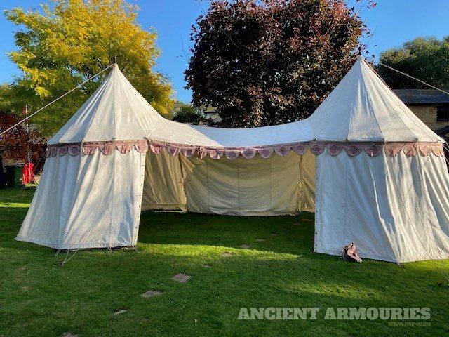 Double Pavilion with Tudor Trim  - Grand Pavilion Tents -  Ancient Armouries