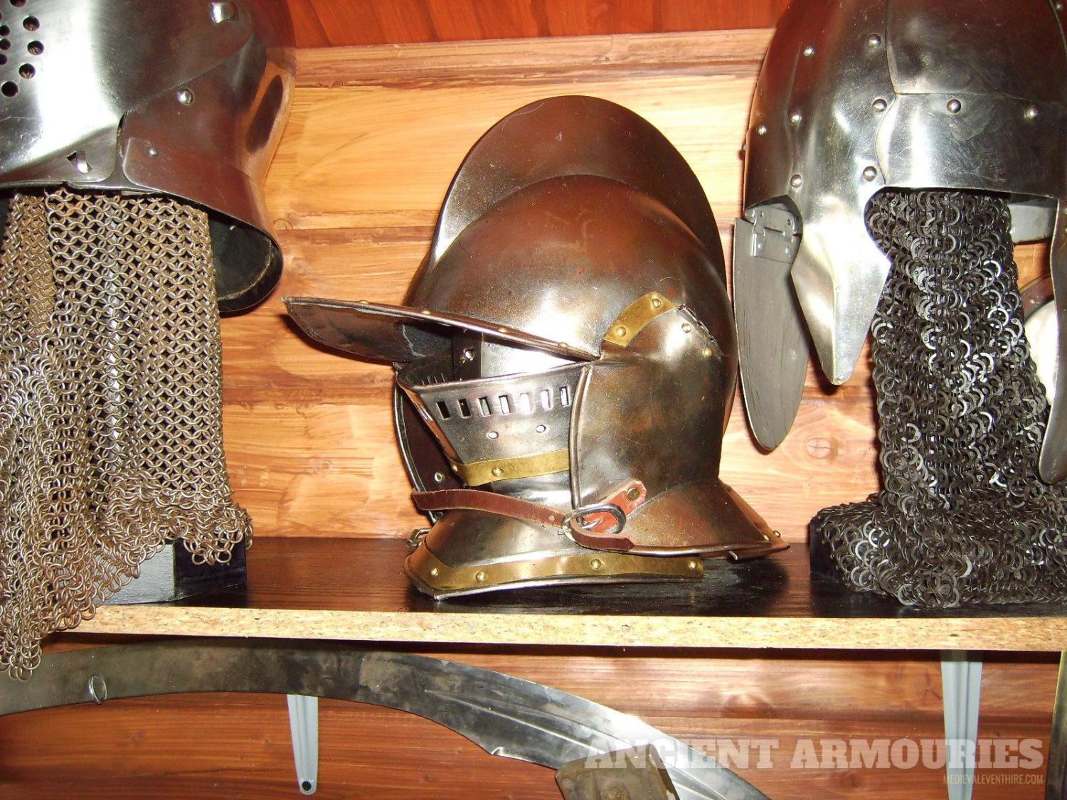 Helmets - Ancient Armouries -  MEDIEVAL EVENT HIRE FOR FILM & TV