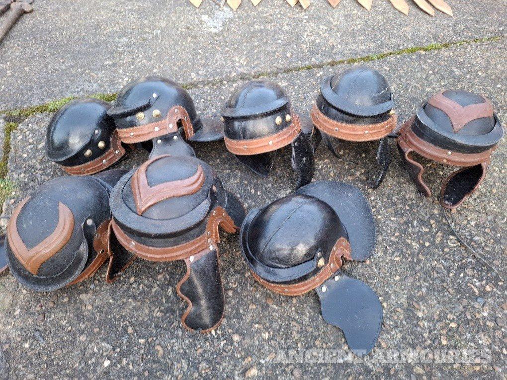 Helmets - Ancient Armouries -  MEDIEVAL EVENT HIRE FOR FILM & TV