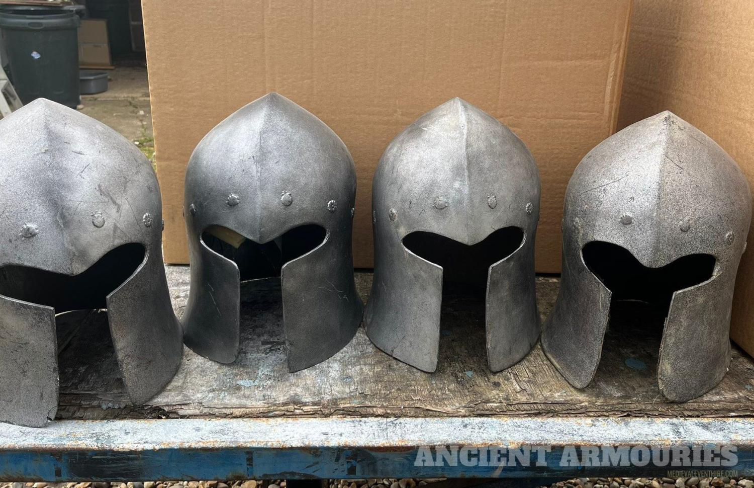 Helmets - Ancient Armouries -  MEDIEVAL EVENT HIRE FOR FILM & TV