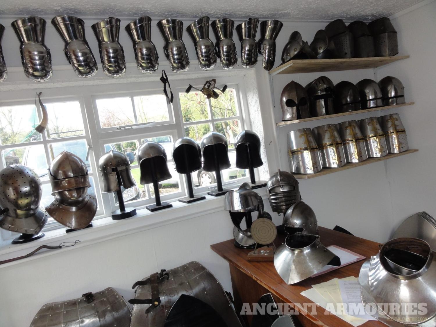 Helmets - Ancient Armouries -  MEDIEVAL EVENT HIRE FOR FILM & TV