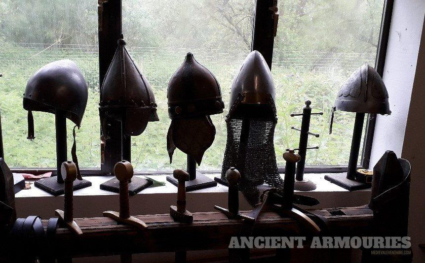 Helmets - Ancient Armouries -  MEDIEVAL EVENT HIRE FOR FILM & TV