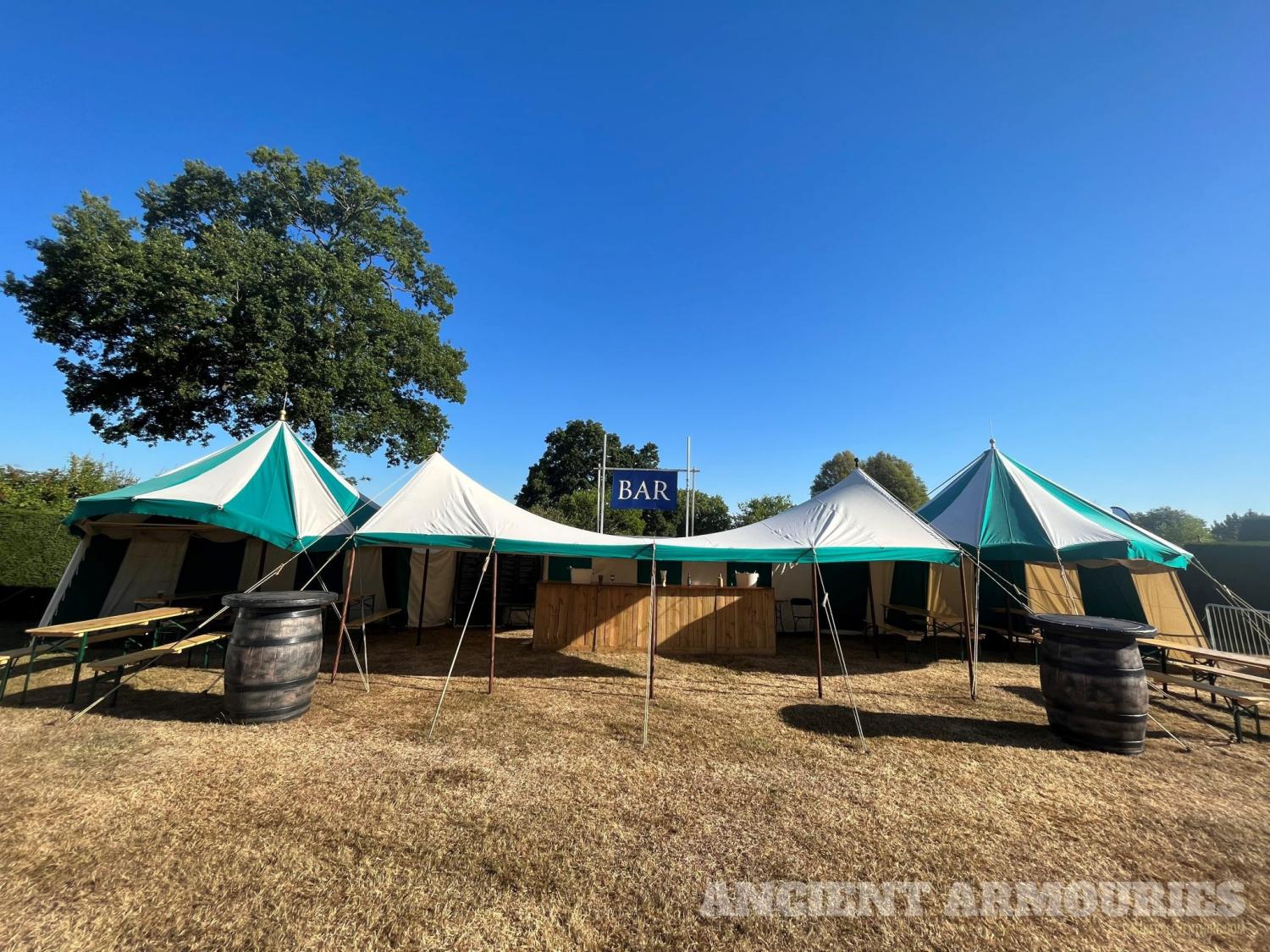 Green & White Large Marquee  - Large Marquees -  Ancient Armouries
