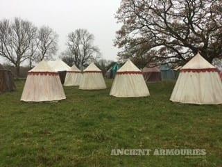 x 6 White with red removable trim which can be painted  - Small Pavilion Tents -  Ancient Armouries