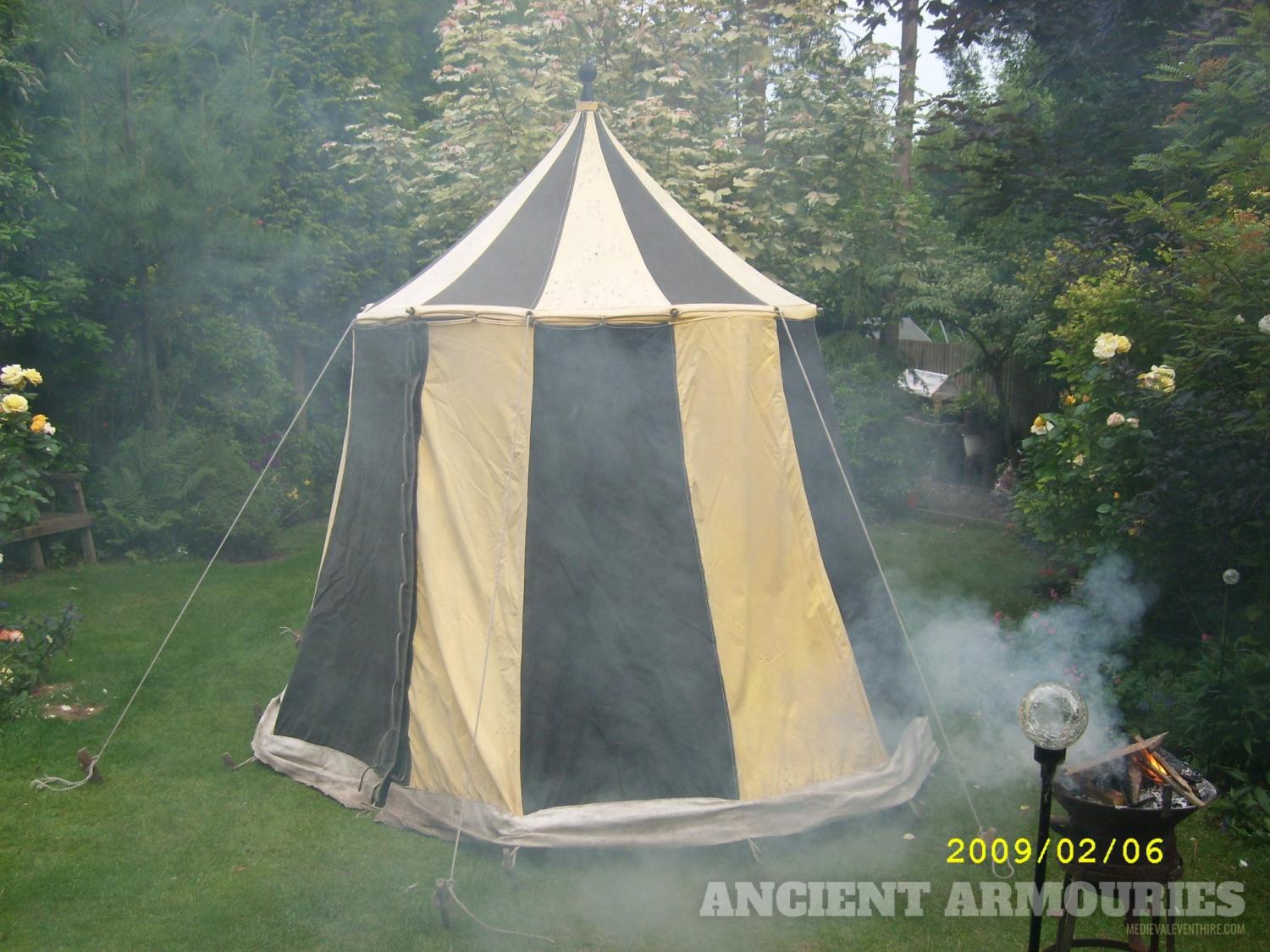 (Colin) Black and Gold  - Small Pavilion Tents -  Ancient Armouries
