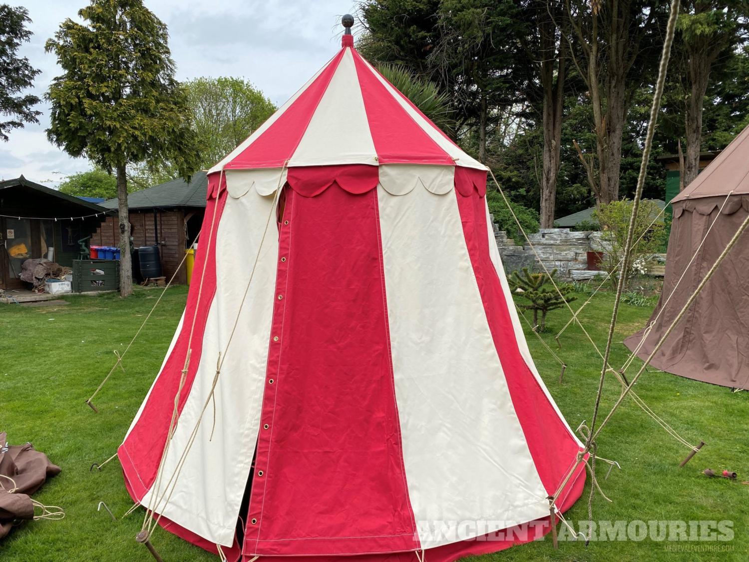 (Lee) Red and Cream  - Small Pavilion Tents -  Ancient Armouries