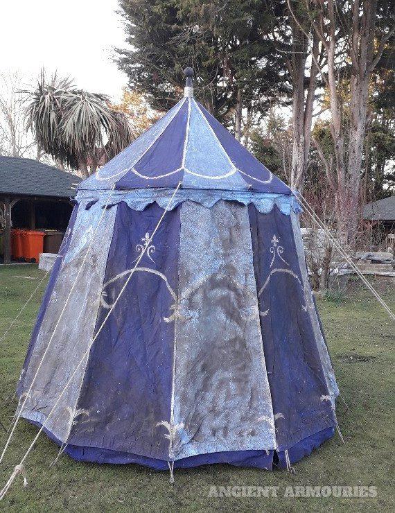 (Charlie 1) Blue Painted  - Small Pavilion Tents -  Ancient Armouries
